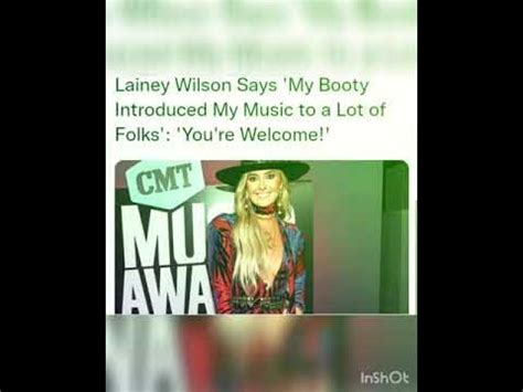 country singer booty|Lainey Wilson Says My Booty Introduced My Music to。